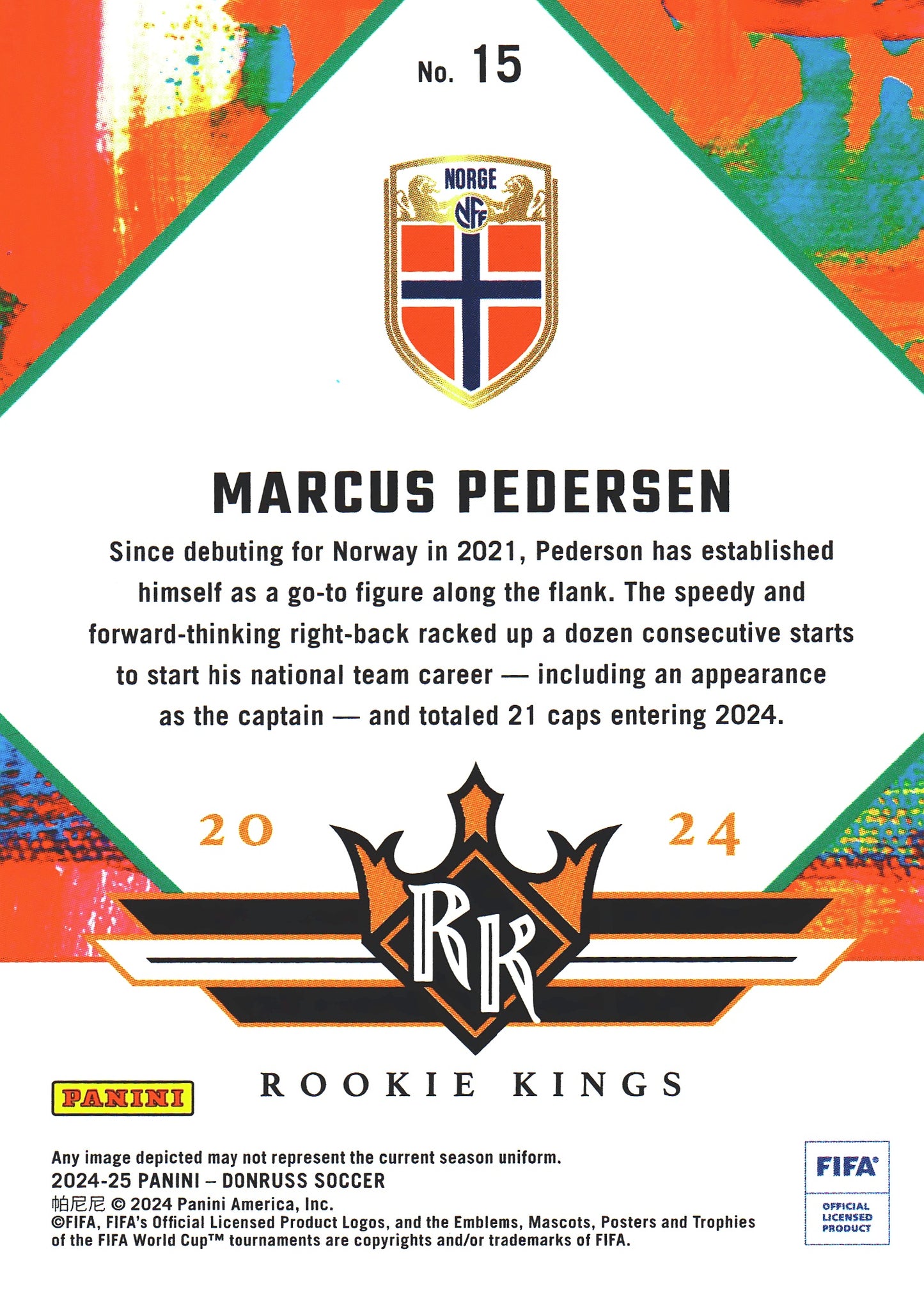 2024 Panini Donruss Rookie Kings Silver Marcus Pedersen #15 Norway