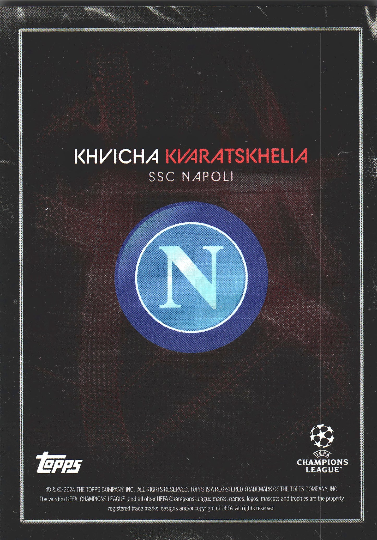 2023 Topps Knockout UCC Khvicha Kvaratskhelia DNA Napoli