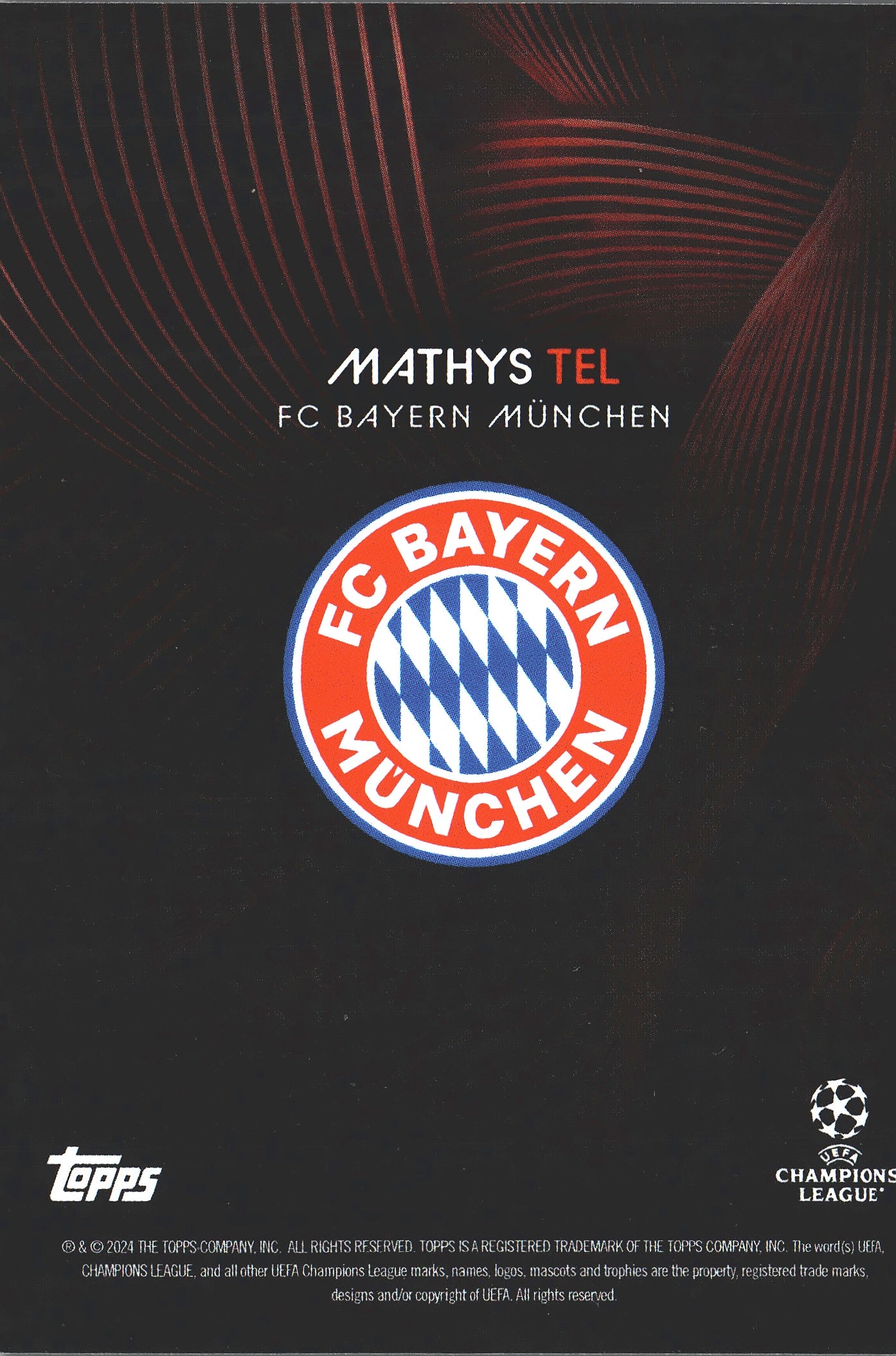 2023 Topps Knockout UCC Mathys Tel CS FC Bayern Munchen