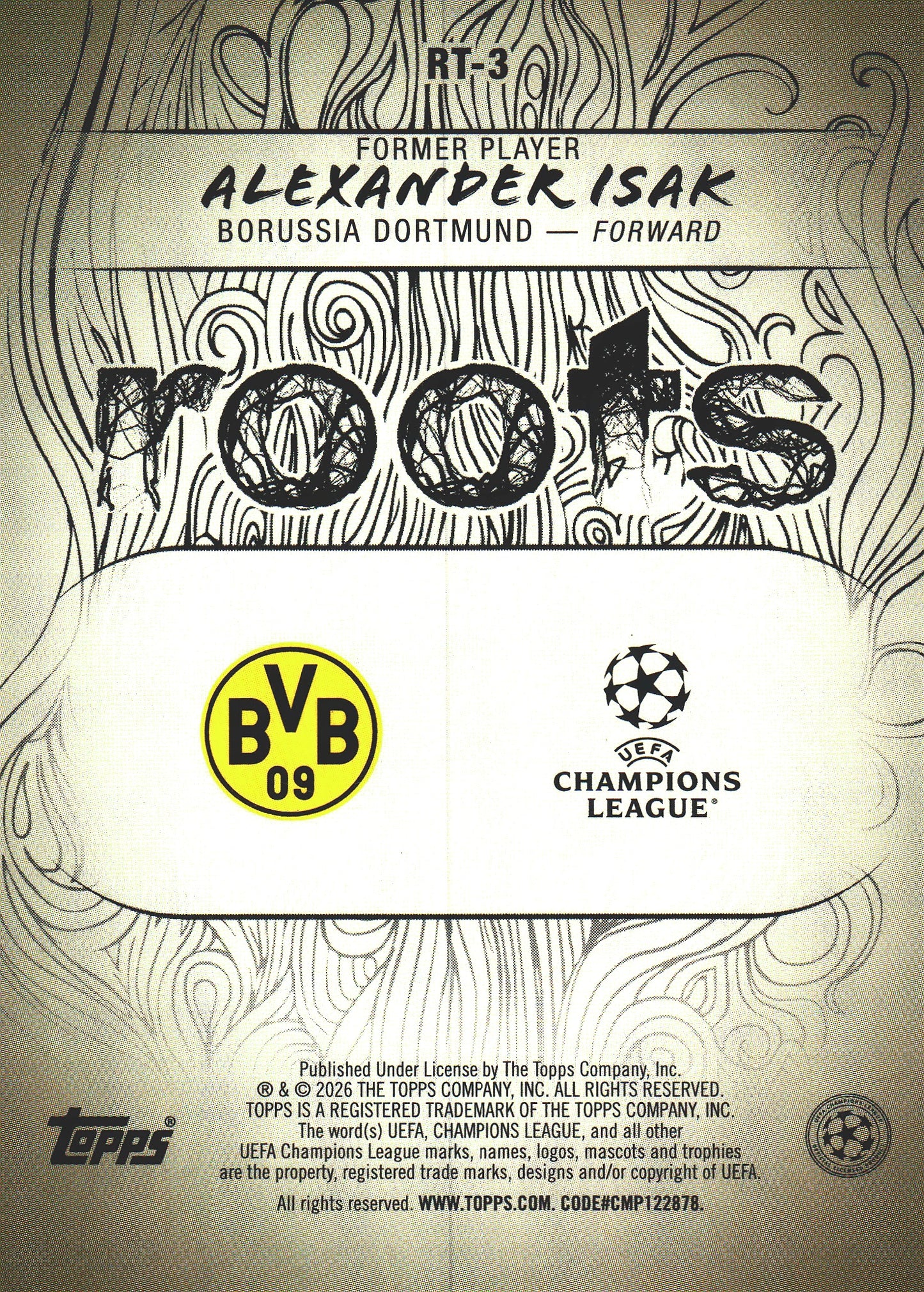 2025 Topps UCC Roots Alexander Isak #RT-3 Borussia Dortmund