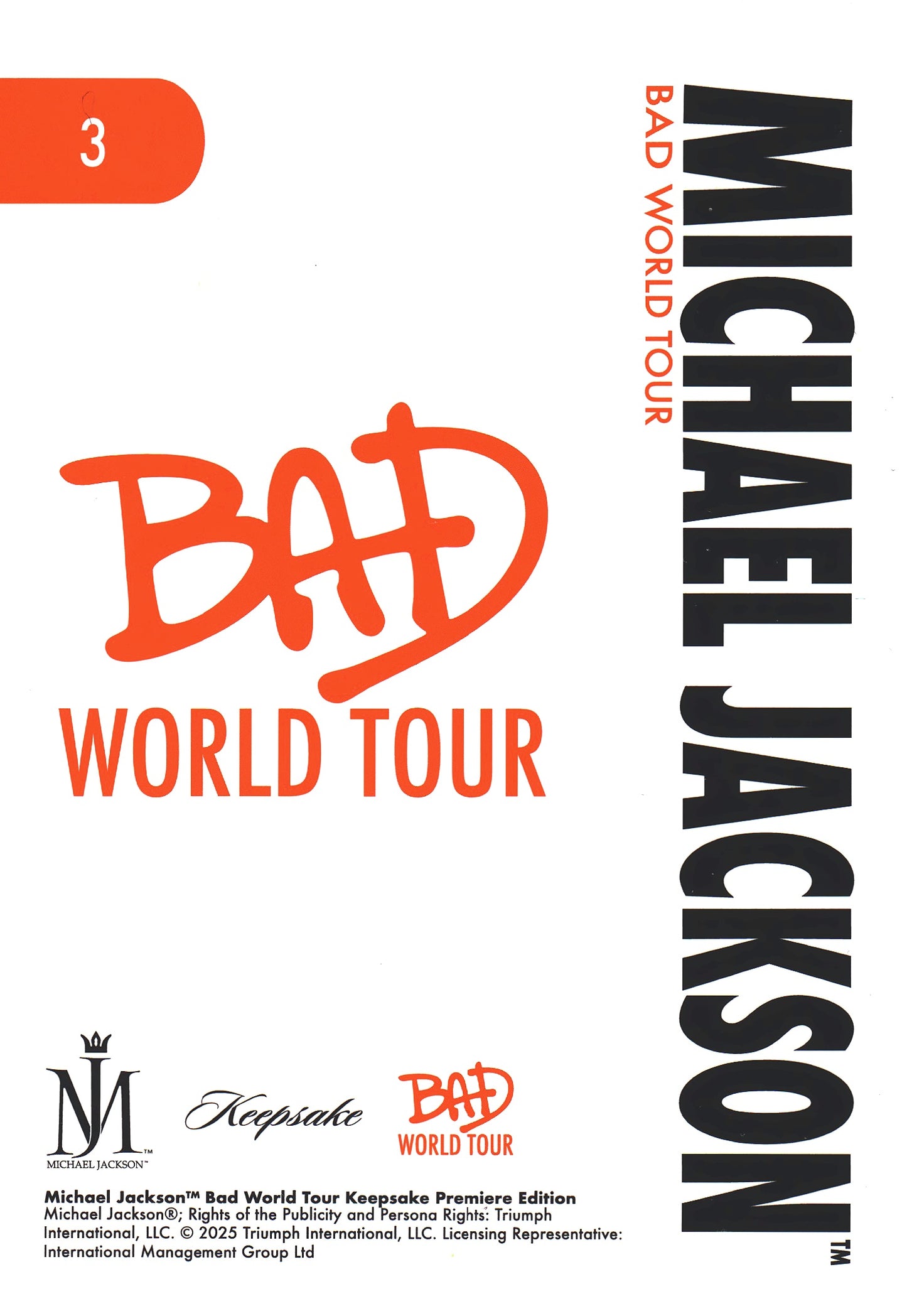 2026 Keepsake Michael Jackson Bad World Tour #3