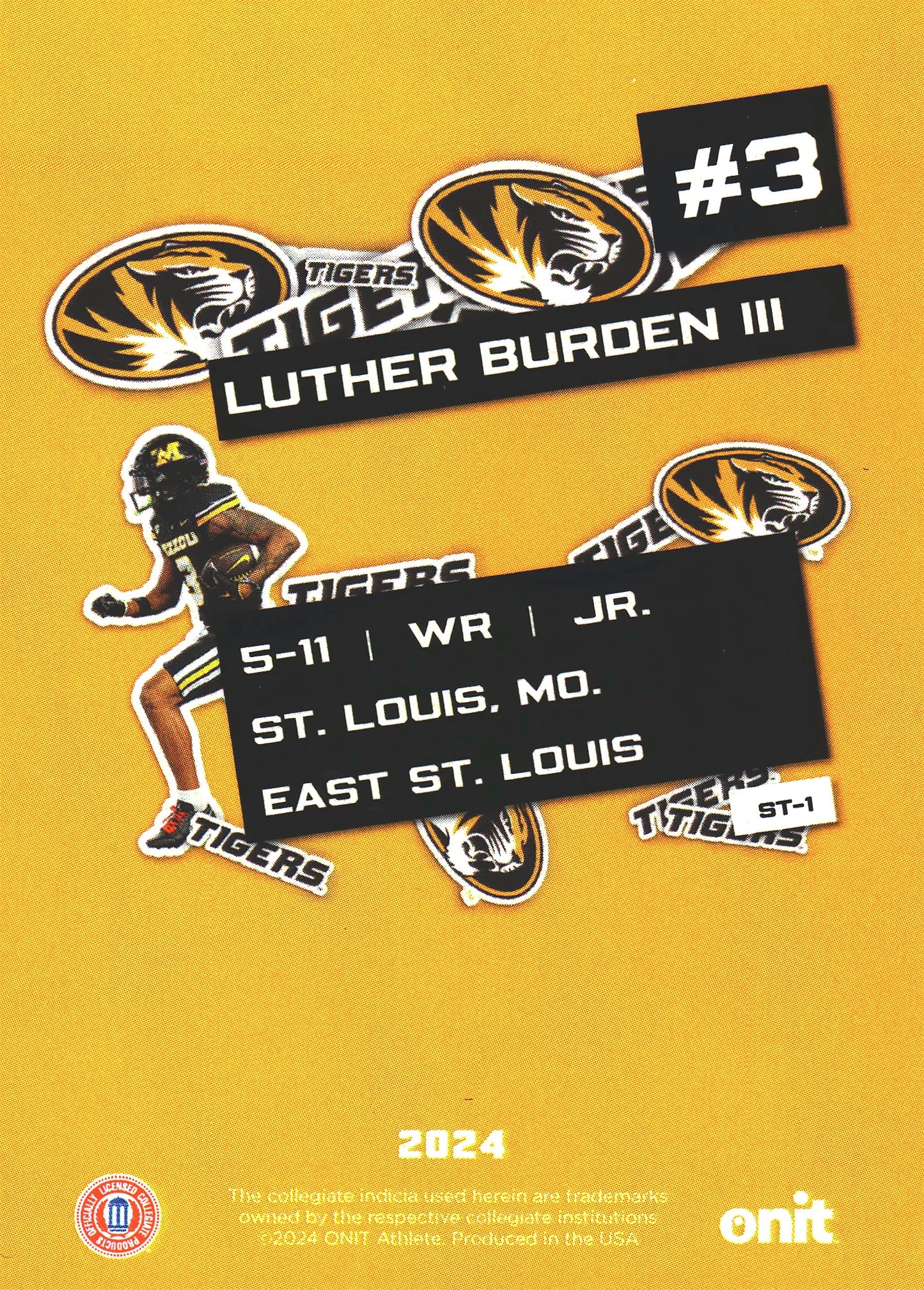 2024 Onit Luther Burden III #3 Missouri Tigers
