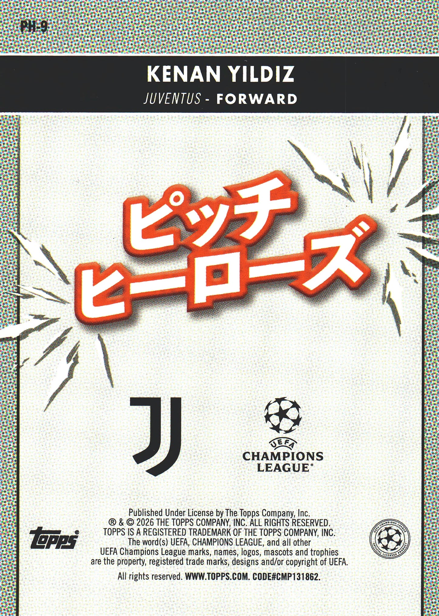 2025 Topps Flagship UCC Japan Pitch Heroes Kenan Yildiz #PH-9 Juventus