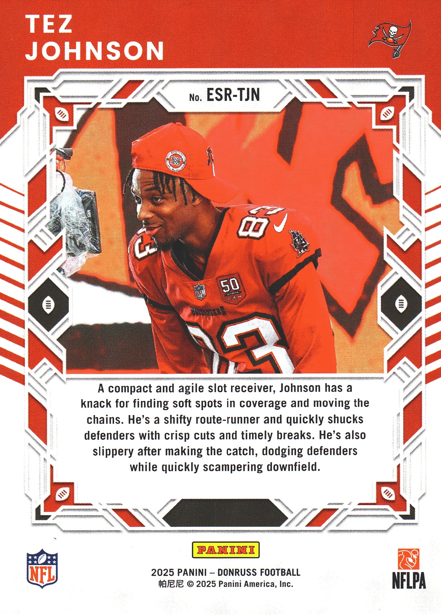 2025 Panini Donruss Elite Series Rookies Tez Johnson #ESR-TJN Tampa Bay Buccaneers