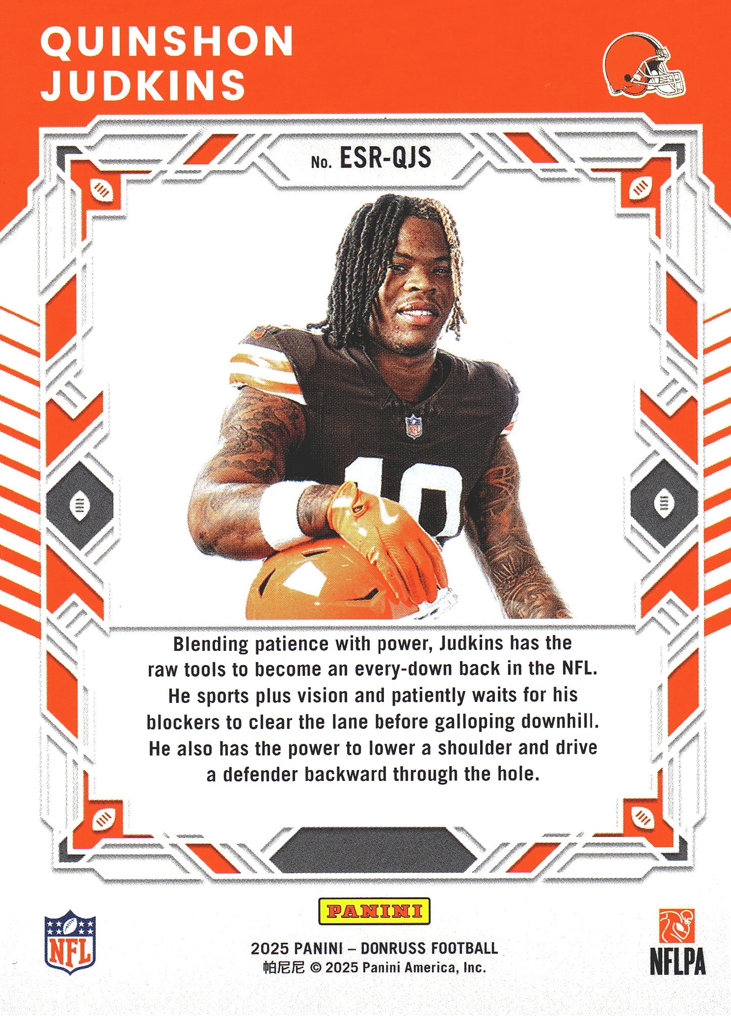 2025 Panini Donruss Elite Series Rookies Quinshon Judkins #ESR-QJS Cleveland Browns