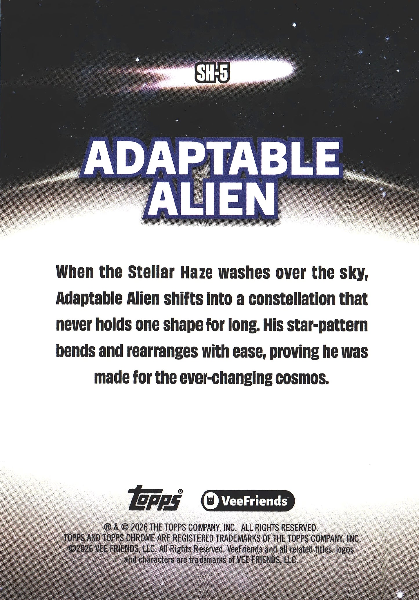 2026 Topps Chrome VeeFriends SSP Case Hit Stellar Haze Adaptable Alien #SH5
