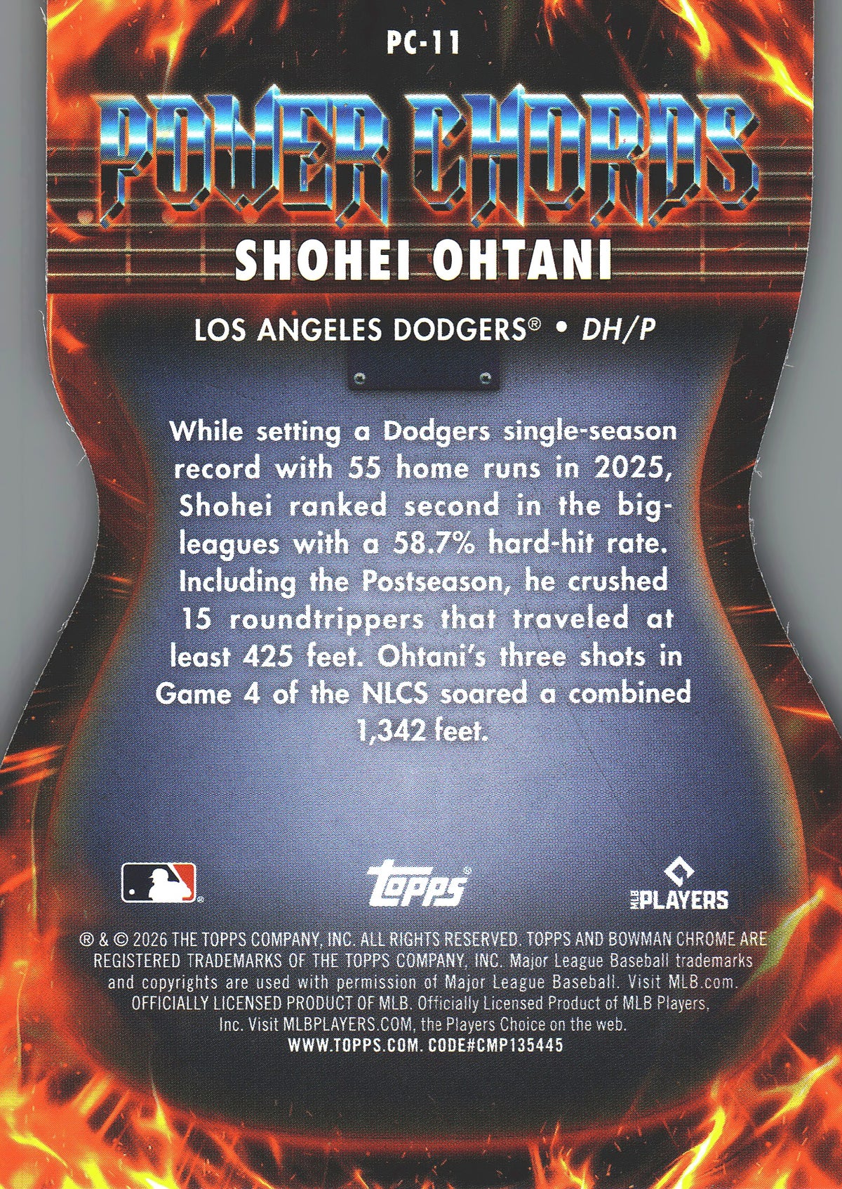 2026 Topps Bowman Power Chords Shohei Ohtani #PC-11 Los Angeles Dodgers