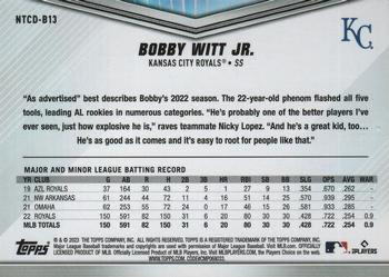 2023 Topps NTCD Bobby Witt Jr. Kansas City Royals #NTCD-B13