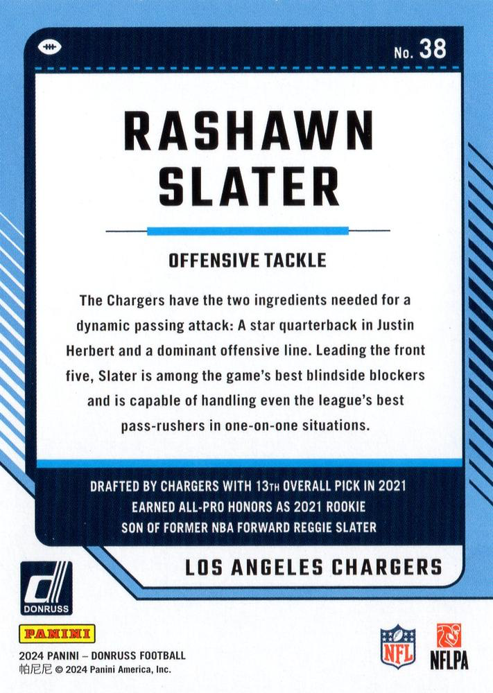 2024 Panini Donruss Rashawn Slater Los Angeles Chargers #38