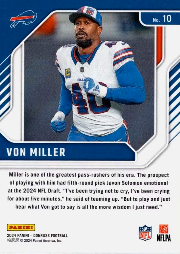2024 Panini Donruss Elite Series Von Miller #10 Buffalo Bills