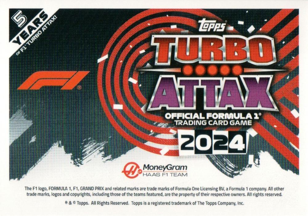 2024 Topps Turbo Attax F1 Nico Hulkenberg #95 Haas F1 Team