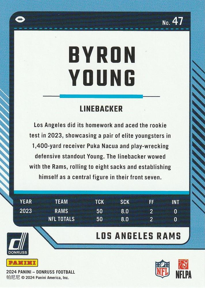 2024 Panini Donruss Byron Young Los Angeles Rams #47