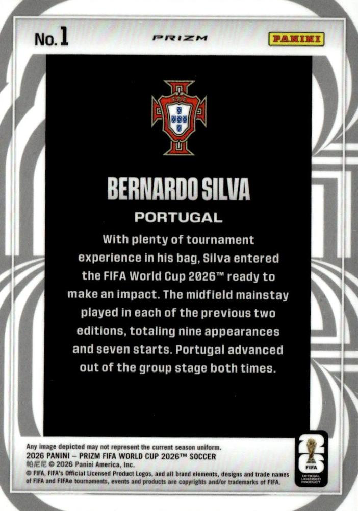 2026 Panini Prizm FIFA World Cup Screamers Bernardo Silva #1 Portugal