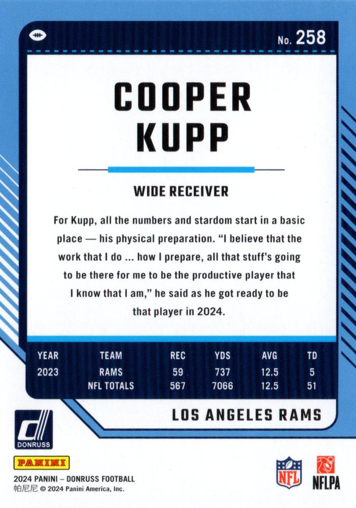 2024 Panini Donruss Cooper Kupp Los Angeles Rams #258