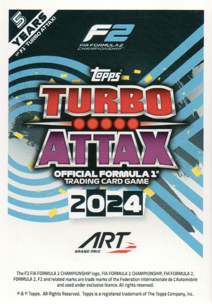 2024 Topps Turbo Attax F1 Victor Martins ST FOIL #267 ART Grand Prix