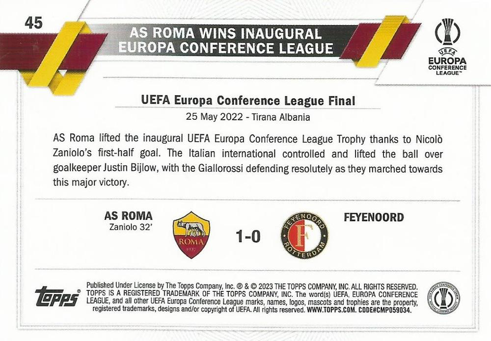 2022 Topps UCC Title Winners #45 Roma