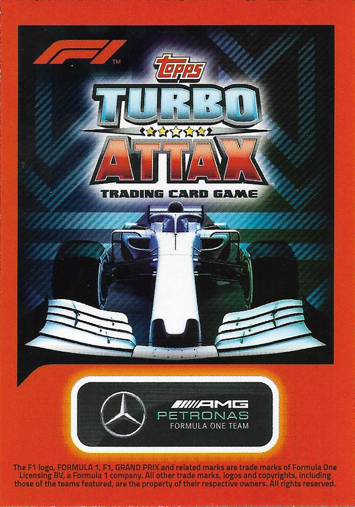 2020 Topps Turbo Attax Formula 1 Lewis Hamilton LA #71 Mercedes-AMG Team
