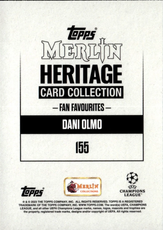 2023 Topps Merlin Heritage UCC Dani Olmo Fan Favourites #155 RB Leipzig