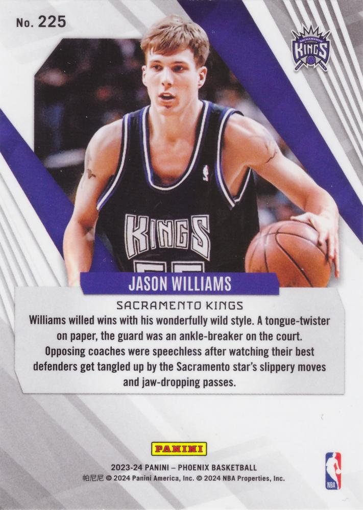 2023 Panini Phoenix Jason Williams #225 Sacramento Kings