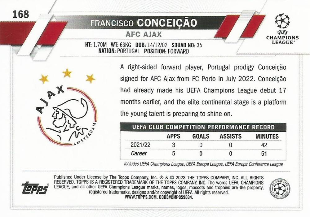 2022 Topps UCC Francisco Conceição #168 Ajax