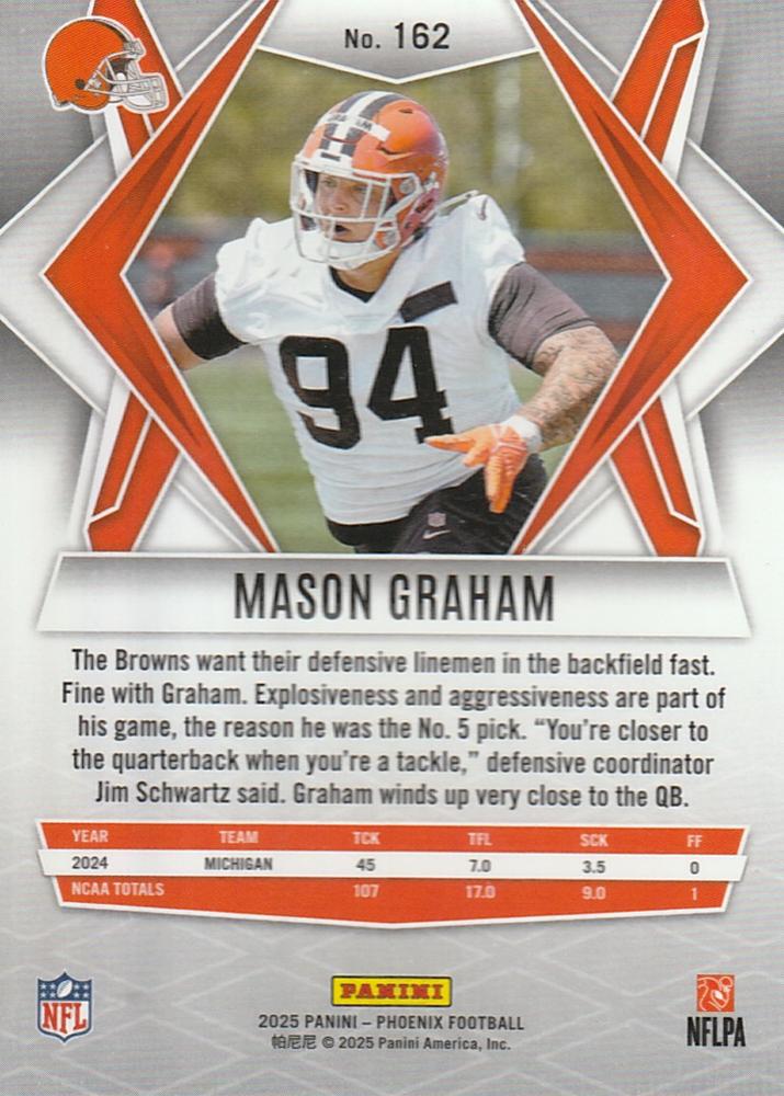 2025 Panini Phoenix RC Mason Graham #162 Cleveland Browns