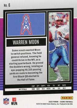2022 Panini Score Warren Moon Houston Oilers #6