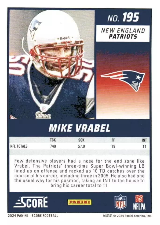 2024 Panini Score Football Mike Vrabel New England Patriots #195