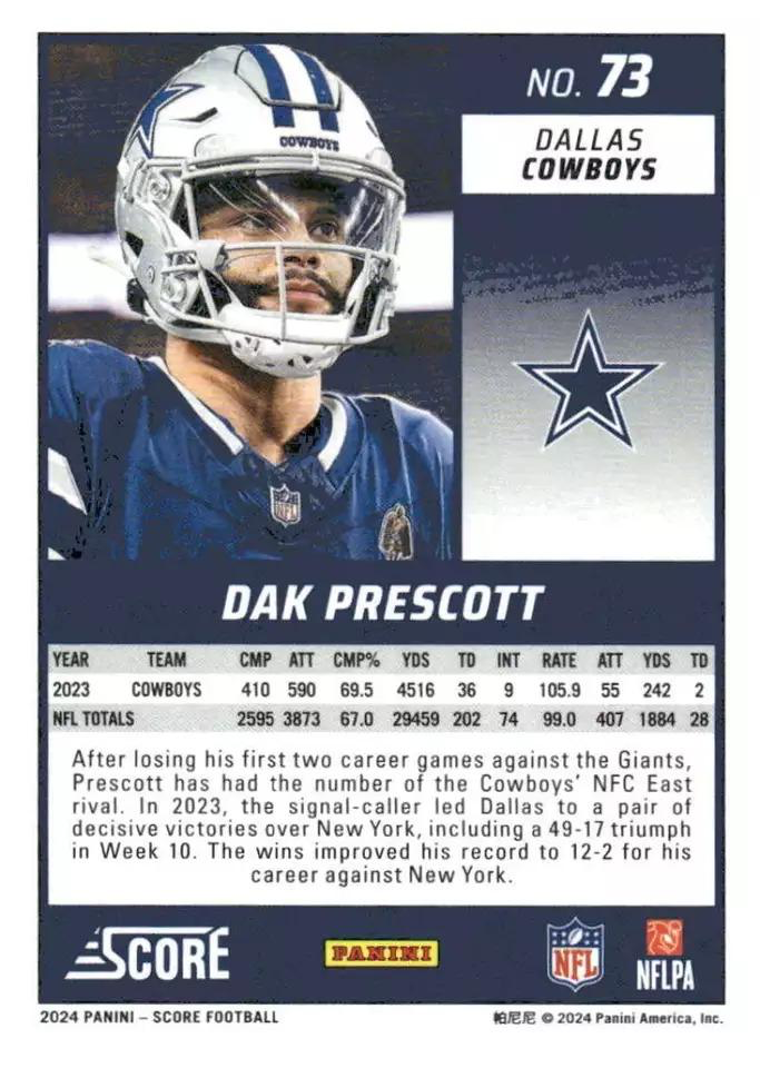 2024 Panini Score Football Dak Prescott Dallas Cowboys #73
