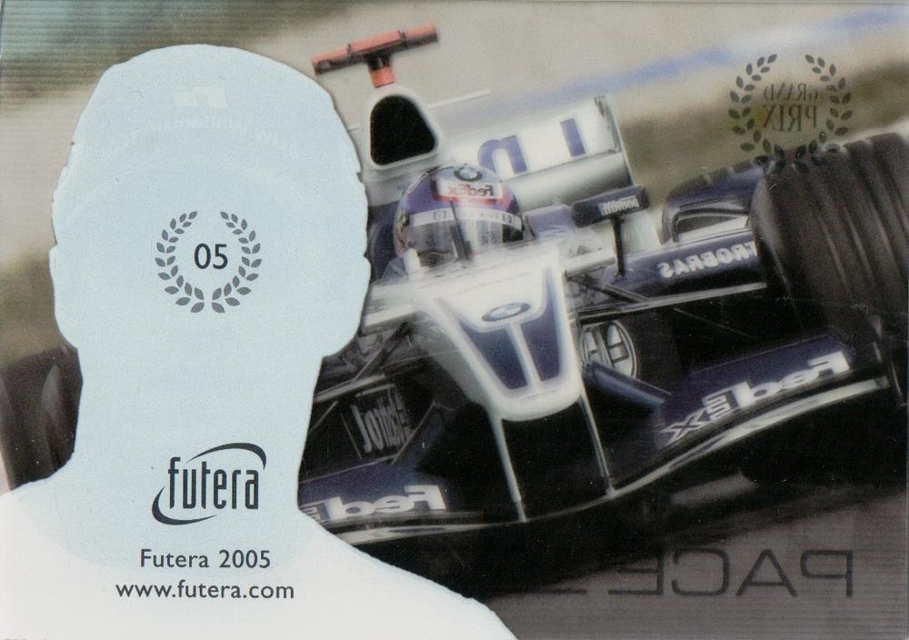 2005 Futera Grand Prix Juan Pablo Montoya #05 BMW Williams