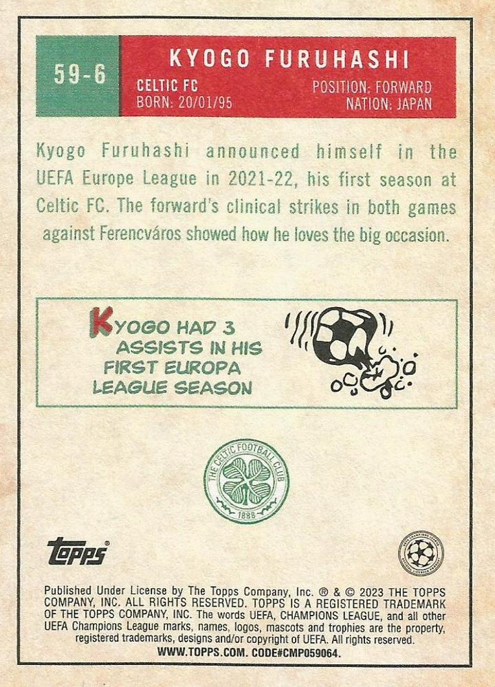 2022 Topps UCC 1959 Kyogo Furuhashi #59-6 Celtic
