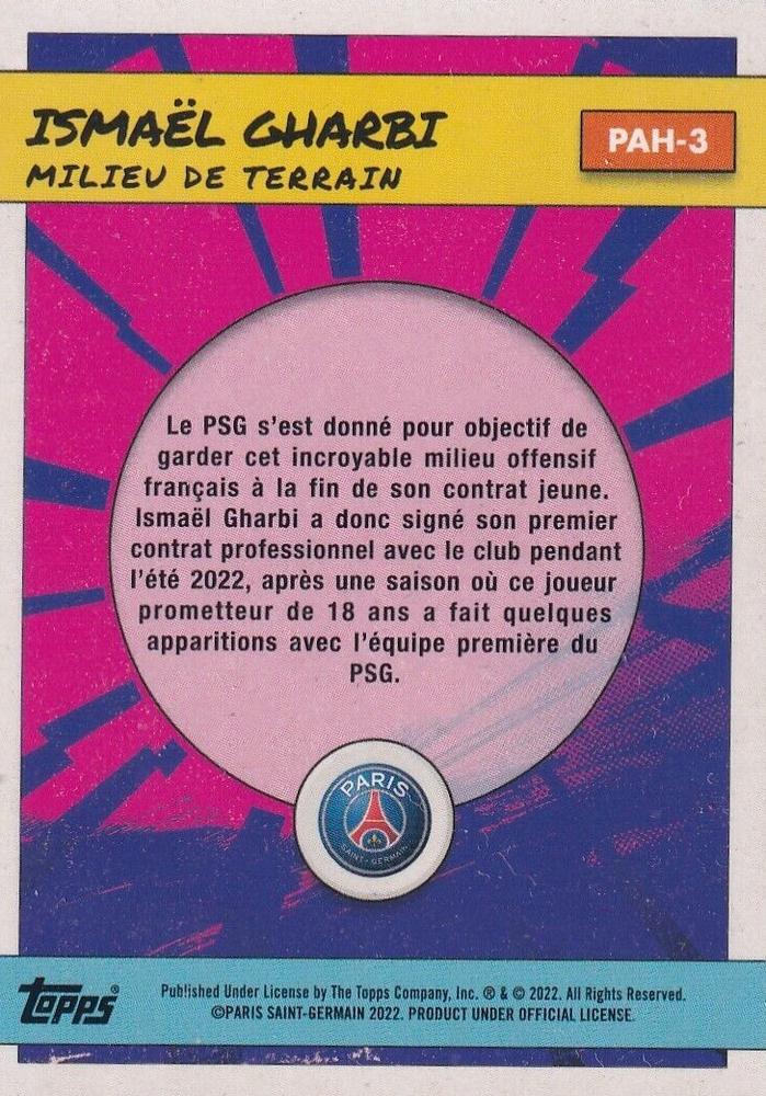 2022 Topps PSG Fan Set Heroes Ismaël Gharbi #PAH-3 Paris Saint-Germain