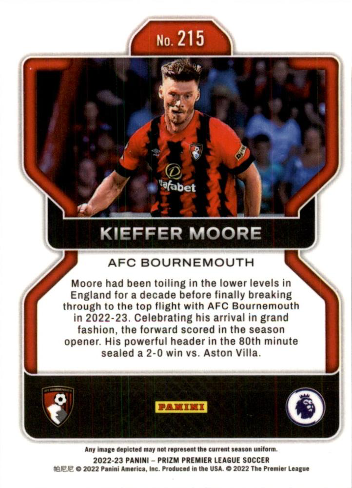 2022 Panini Prizm Premier League Kieffer Moore #215 AFC Bournemouth