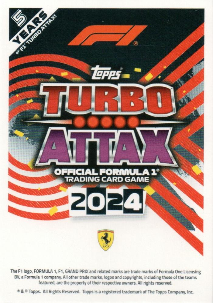 2024 Topps Turbo Attax F1 Carlos Sainz F1W #135 Scuderia Ferrari