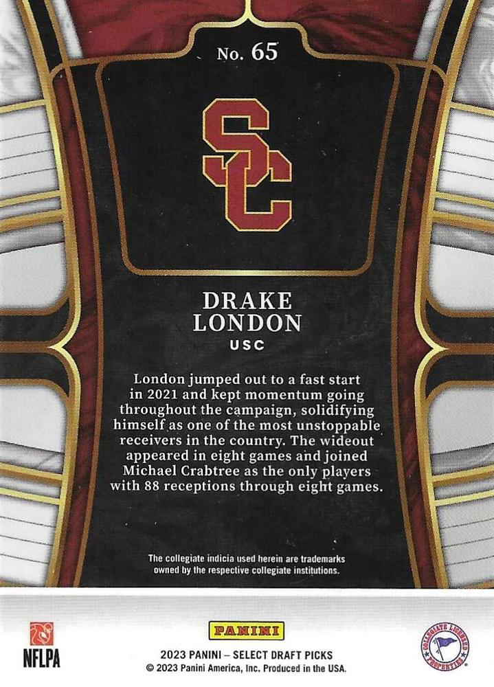 2023 Panini Select Drake London #65 USC Trojans