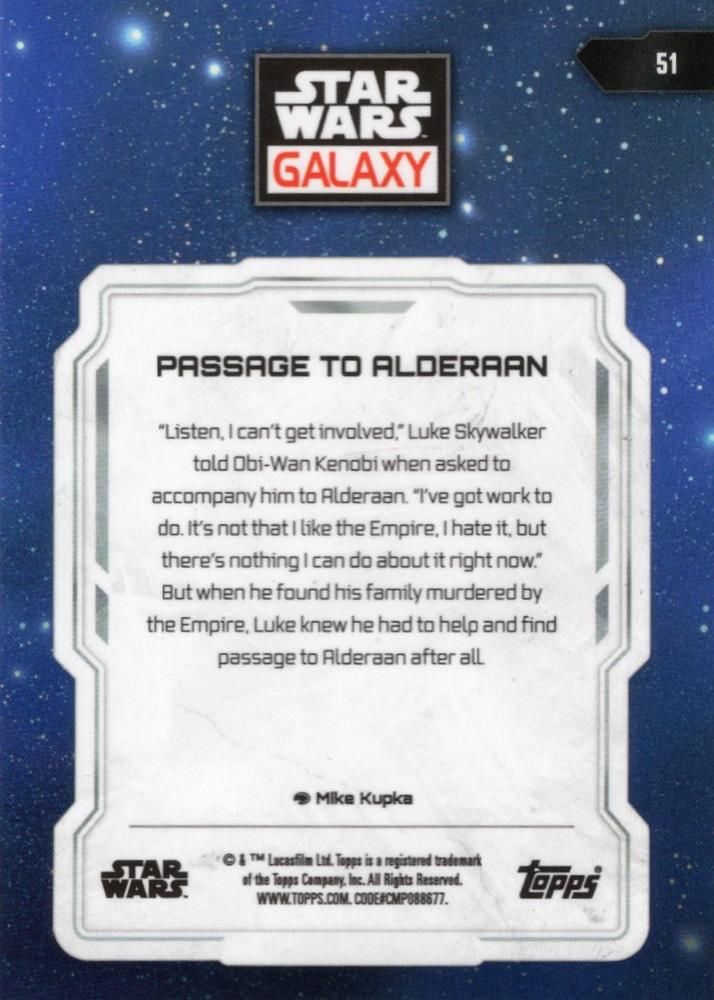 2024 Topps Chrome Star Wars Galaxy Passage to Alderaan #51