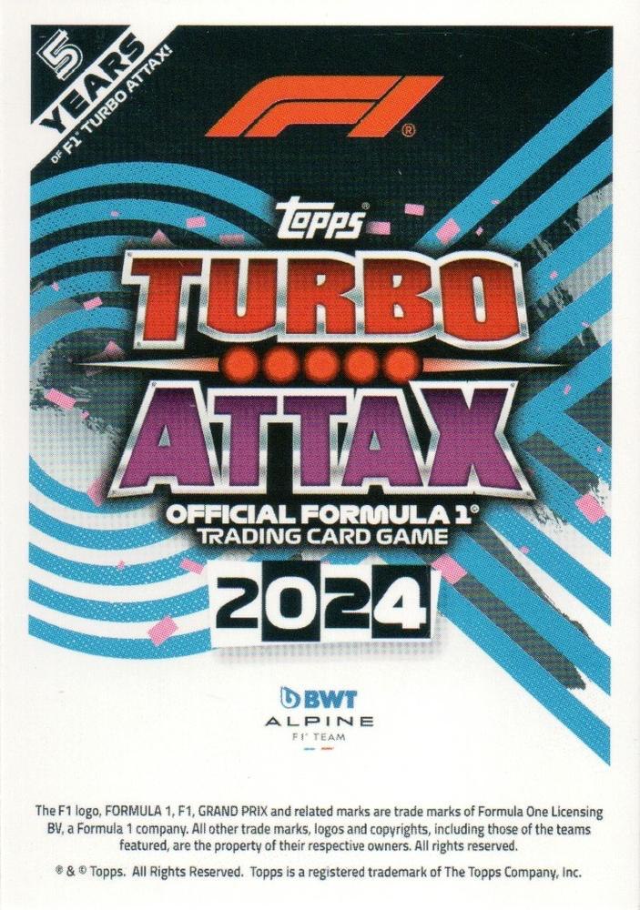 2024 Topps Turbo Attax F1 Bruno Famin #56 BWT Alpine F1 Team