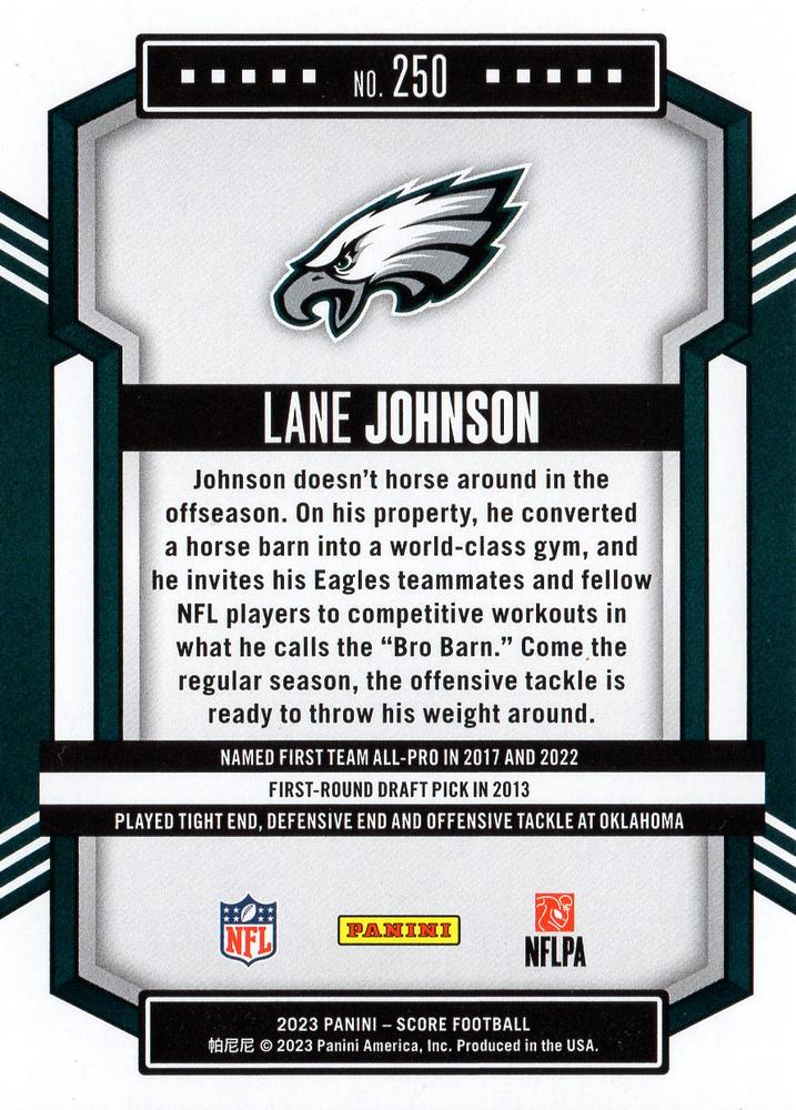 2023 Panini Score Football Lane Johnson Philadelphia Eagles #250