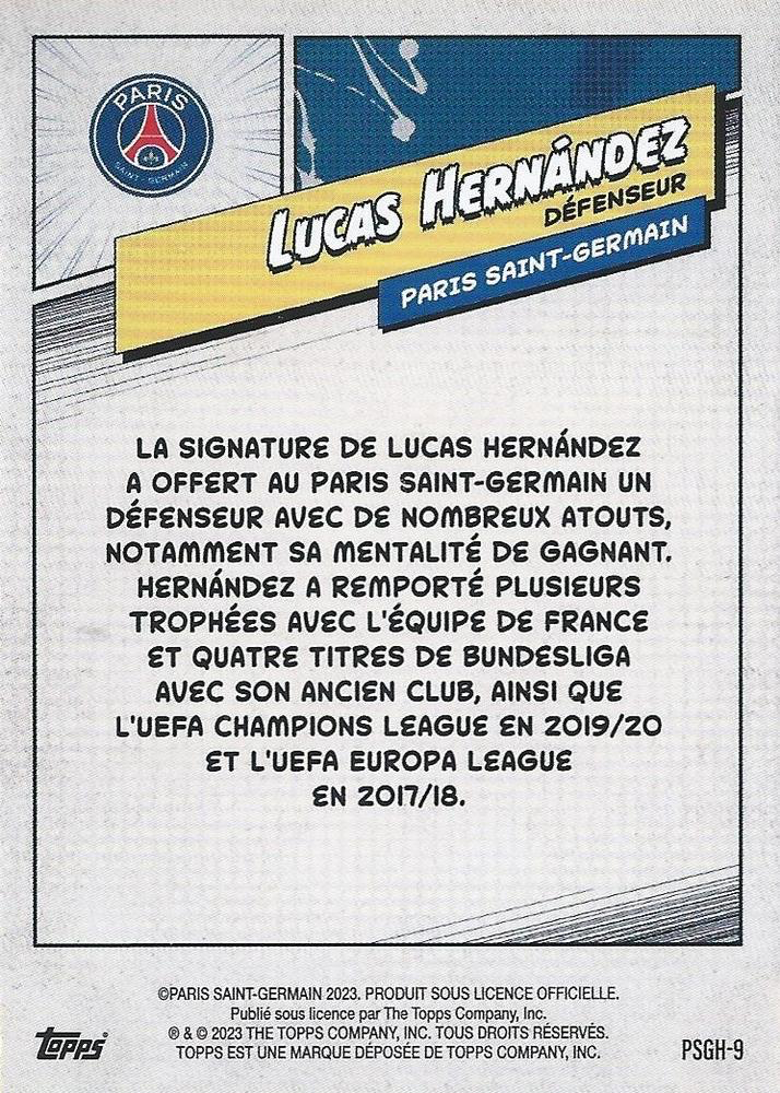 2023 Topps PSG Fan Set Heritage Lucas Hernández PSGH-9 Paris Saint-Germain