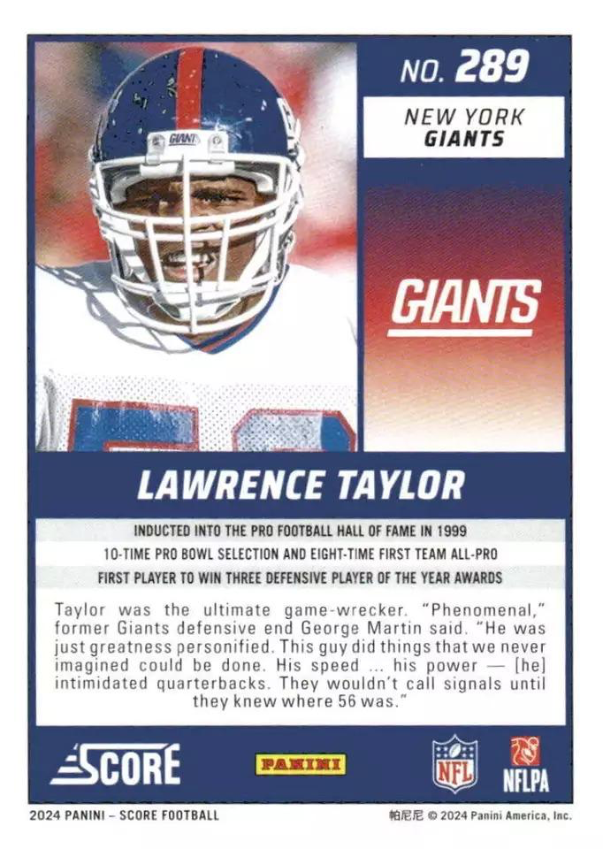 2024 Panini Score Football Lawrence Taylor New York Giants #289
