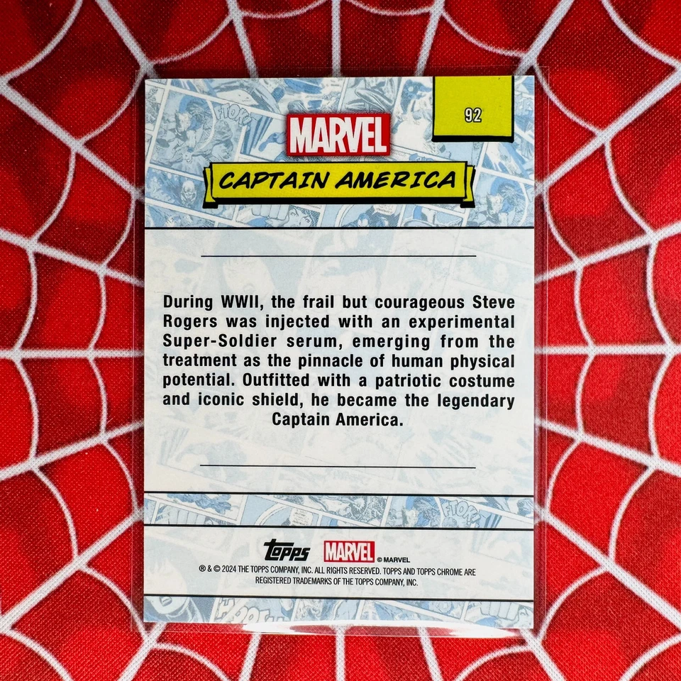 2024 Topps Chrome Marvel Captain America #92