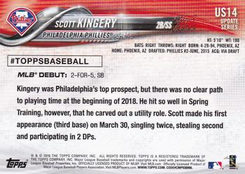 2018 Topps Update Foil Scott Kingery RC #US14 Philadelphia Phillies