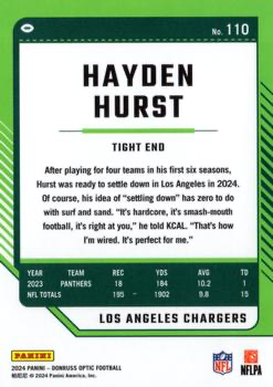 2024 Donruss Optic Football Hayden Hurst Los Angeles Chargers #110