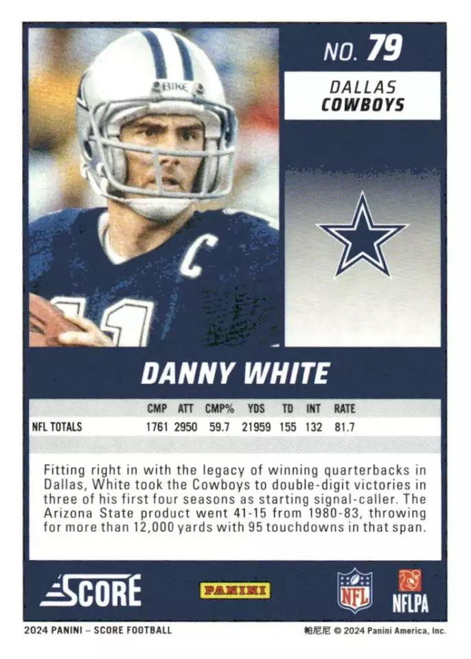 2024 Panini Score Football Danny White Dallas Cowboys #79