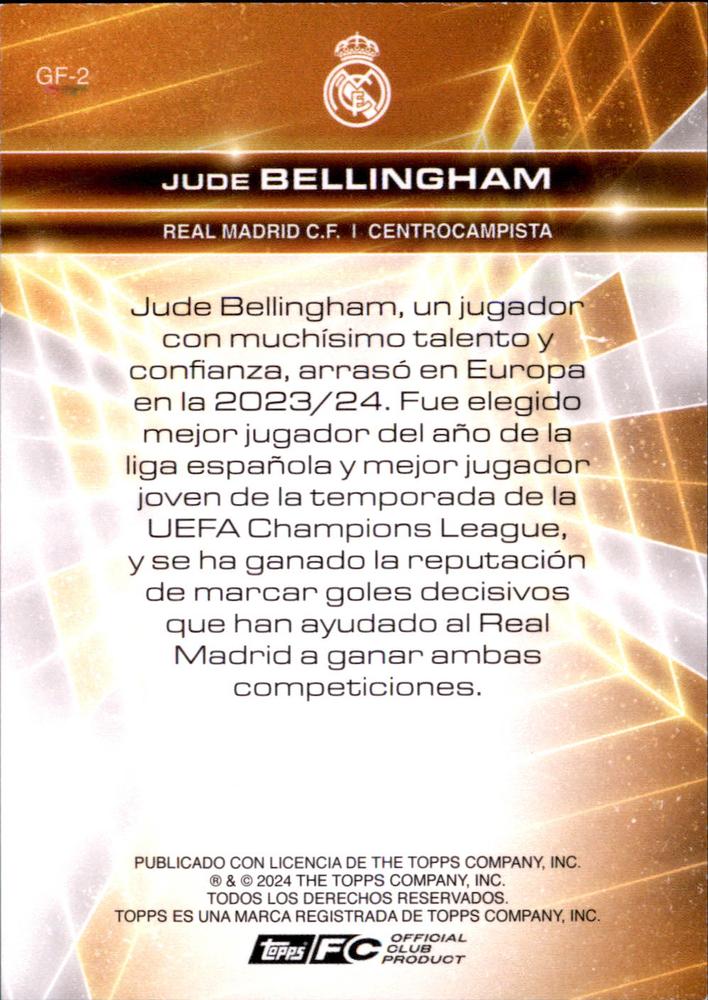 2024 Topps Real Madrid Fan Set Golden Future Jude Bellingham #GF-2 Real Madrid CF