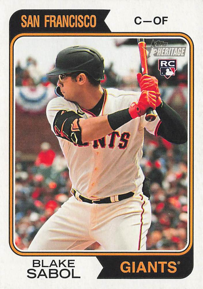 2023 Topps Heritage Blake Sabol RC San Francisco Giants #618