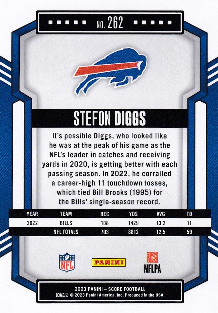 2023 Panini Score Football Stefon Diggs Buffalo Bills #262