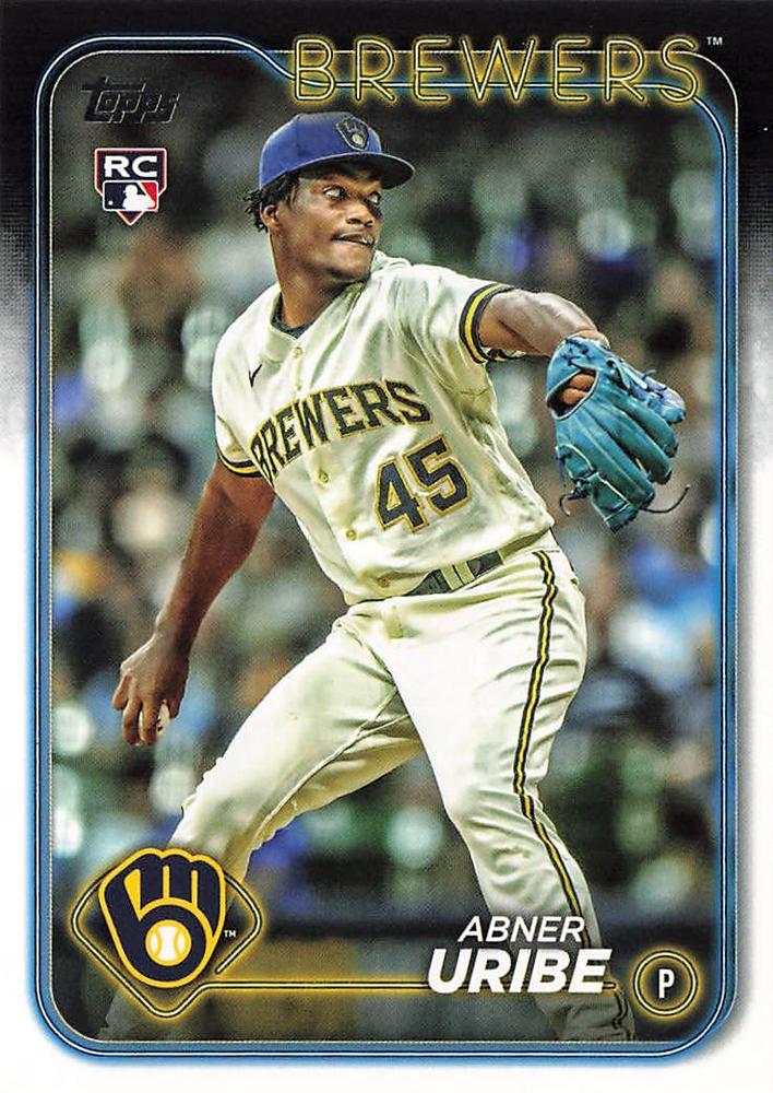2024 Topps Series 1 Abner Uribe RC Milwaukee Brewers #310