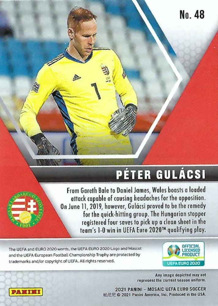 2021 Panini Mosaic UEFA EURO 2020 Peter Gulacsi #48 Hongrie