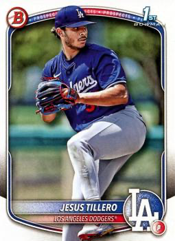 2025 Topps Bowman Paper Prospects Jesus Tillero 1st Los Angeles Dodgers #BP-117