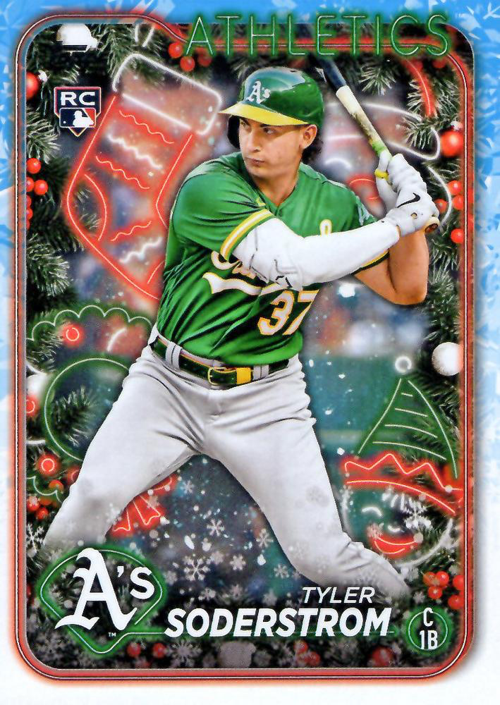 2024 Topps Holiday Tyler Soderstrom RC Oakland Athletics #H127